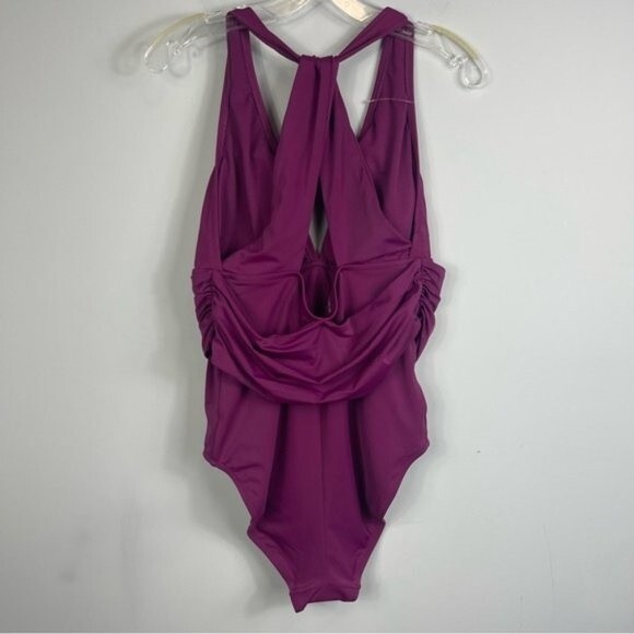 NWT Adore Me Monroe Contour Plus Magenta Purple One Piece Swimsuit Swim Suit 0X - Picture 3 of 8